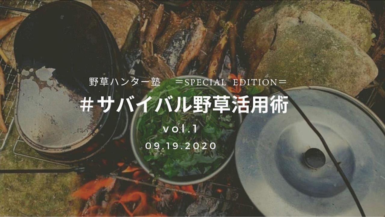 【JBS認定インストラクター個人主催イベントのご紹介】活用術vol1 　野草ハンター塾　〜special edition〜